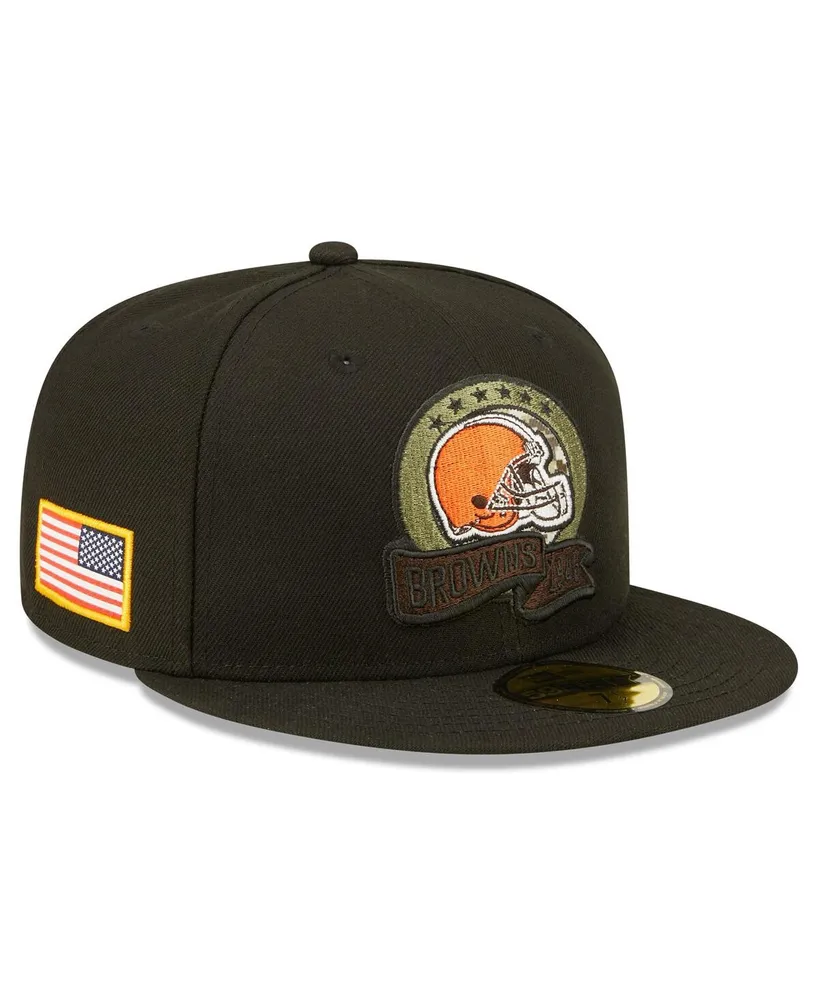 Men's New Era Black Cleveland Browns 2022 Salute To Service 59FIFTY Fitted Hat