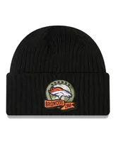 Men's New Era Black Denver Broncos 2022 Salute To Service Knit Hat