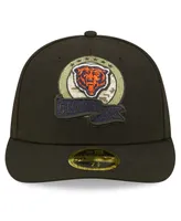 Men's New Era Black Chicago Bears 2022 Salute To Service Low Profile 59FIFTY Fitted Hat