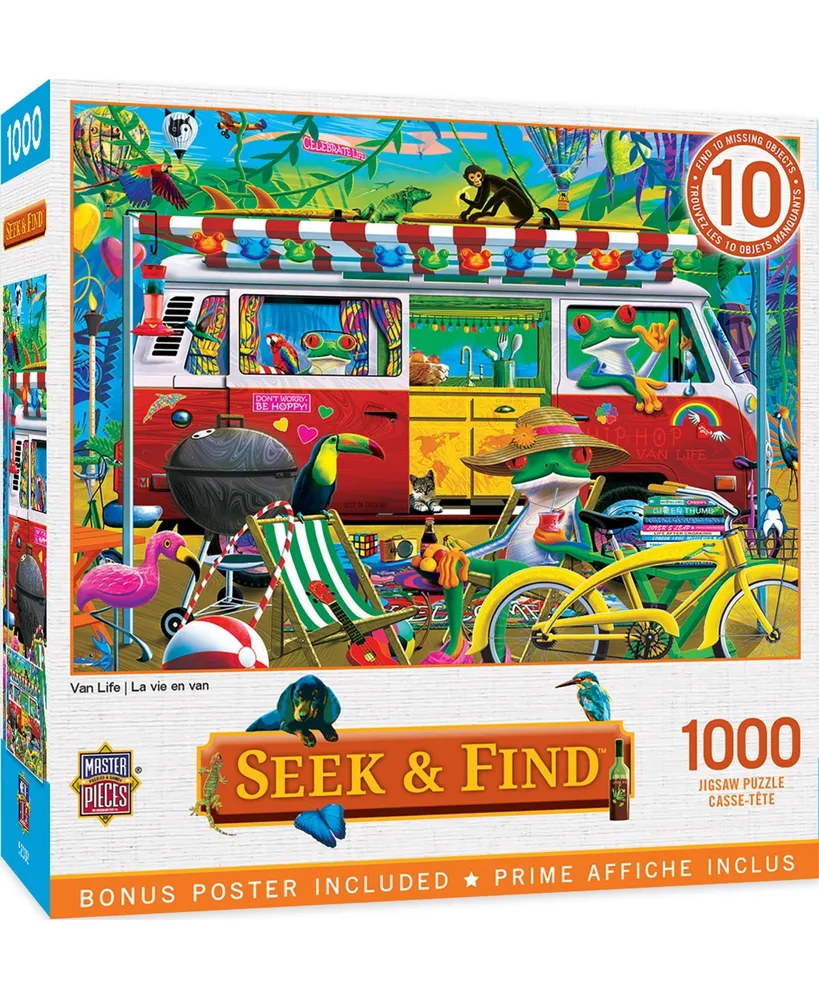 1000 Piece Jigsaw Puzzle - Retro Kitchen Seek & Find – White Mountain  Puzzles