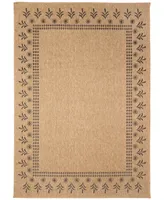 Liora Manne' Sahara Block Print Border 6'6" x 9'3" Outdoor Area Rug