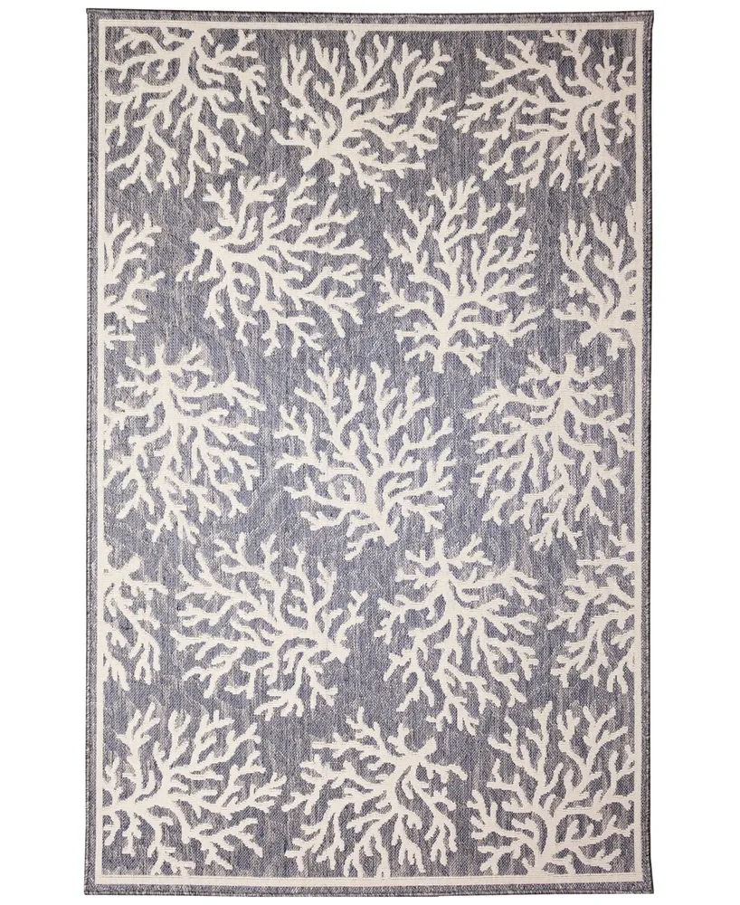 Liora Manne' Cove Coral 5'3" x 7'3" Outdoor Area Rug