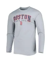 Men's Concepts Sport Navy, Gray Boston Red Sox Breakthrough Long Sleeve Top and Pants Sleep Set