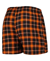 Men's Concepts Sport Black, Orange San Francisco Giants Ledger Flannel Boxers