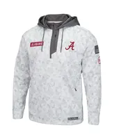 Men's Colosseum Arctic Camo Alabama Crimson Tide Oht Military-Inspired Appreciation Quarter-Zip Hoodie