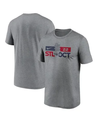 Men's Nike Heather Charcoal St. Louis Cardinals 2022 Postseason T-shirt