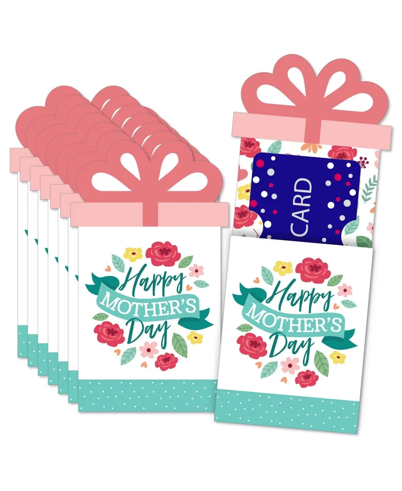 Big Dot Of Happiness Colorful Floral Happy Mother's Day - Money & Nifty  Gifty Card Holders - 8 Ct
