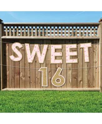 Sweet 16 - Large 16th Birthday Party Decor - Sweet 16 - Outdoor Letter Banner