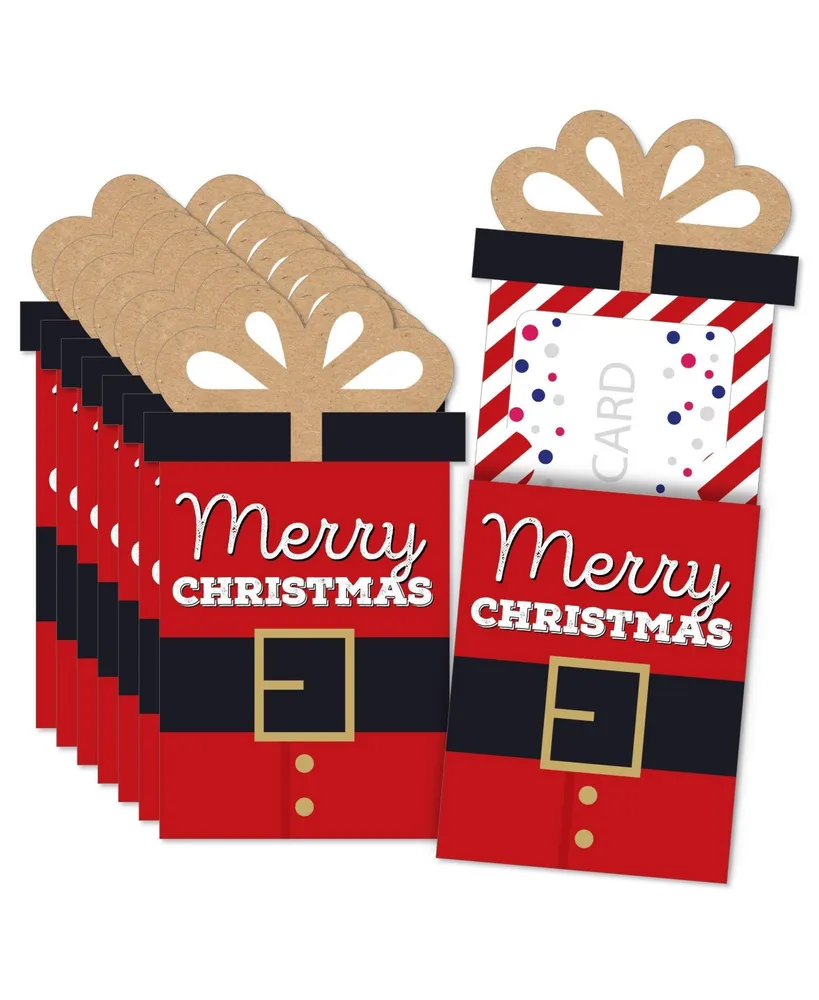 Big Dot of Happiness Jolly Santa Claus - Christmas Money & Gift Card Nifty  Gifty Card Holders - 8 Ct