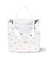 Kate Spade Lunch Bag - White with Gold Polka Dots