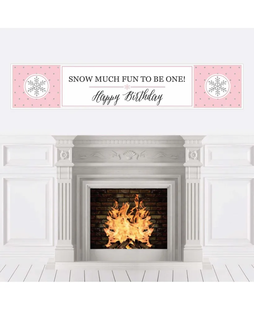 Big Dot Of Happiness Pink Winter Wonderland - Holiday Snowflake