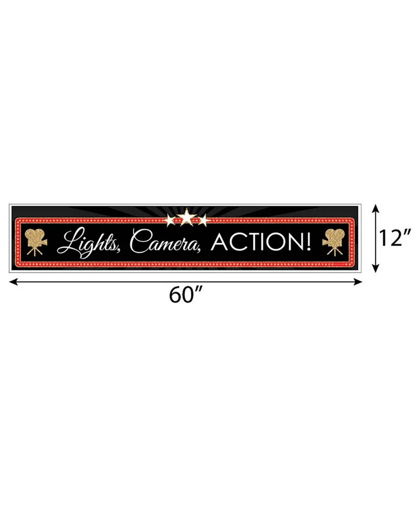 Red Carpet Hollywood - Movie Night Party Decorations Party Banner