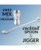 Zulay Kitchen Large 24 oz Stainless Steel Cocktail Shaker Set - Mixed Drink Shaker