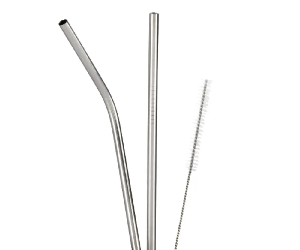 Zulay Kitchen Stainless Steel Straws 3-Pc