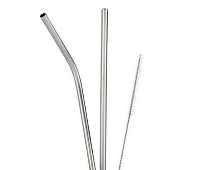 Zulay Kitchen Stainless Steel Straws 3-Pc
