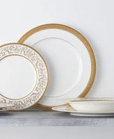 Noritake Summit Gold Set of 4 Dinner Plates, Service For 4