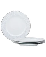 Noritake Glacier Platinum Set of 4 Dinner Plates, Service For 4