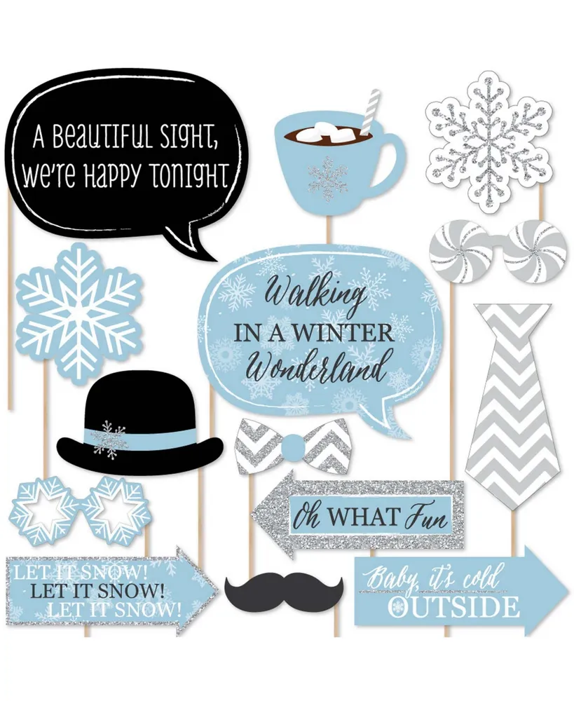 Big Dot Of Happiness Winter Wonderland - Holiday Wall Art And Blue
