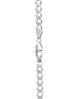 Men's Curb Link 24" Sterling Silver Necklace Chain (5