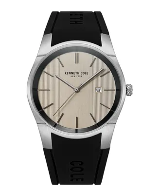 Kenneth Cole New York Men's Modern Classic Silicone Strap Watch 42mm