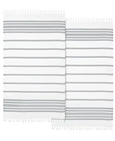 Linum Home Textiles Herringbone Pestemal Pack of 2 100% Turkish Cotton Beach Towel