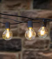 Ambience Pro Solar-Powered Led Thin Wire Globe String Lights with 15 Hooks, Soft White (27 ft.)