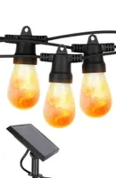 Brightech Solar Led Flame Bulb Halloween Holiday String Lights - 5W, 27 Ft, 2700K