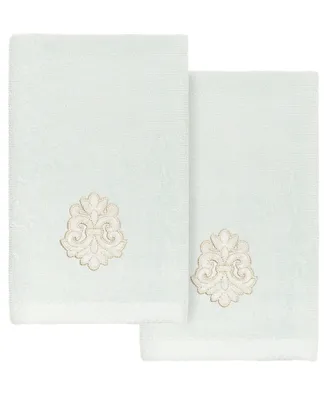 Linum Home Textiles Turkish Cotton May Embellished Fingertip Towel Set, 2 Piece