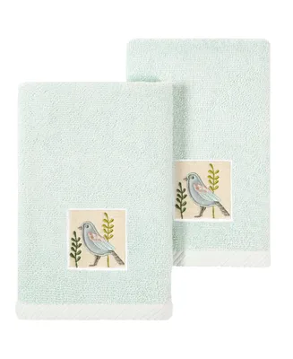 Linum Home Textiles Turkish Cotton Belinda Embellished Fingertip Towel Set, 2 Piece