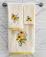 Linum Home Textiles Turkish Cotton Girasol Embellished Fingertip Towel Set, 2 Piece