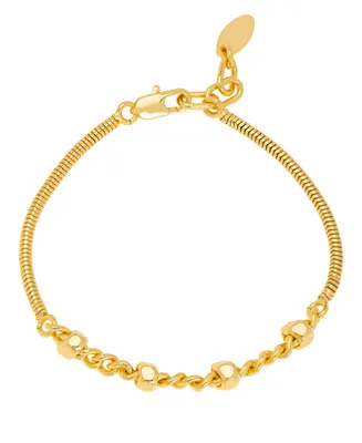 Macy's Gold Plated Chain Link Bracelet - Gold