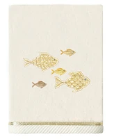 Linum Home Turkish Cotton Figi Embellished 4-Pc. Bath Towel Set