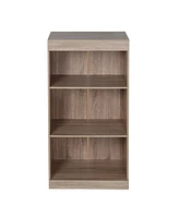 Honey Can Do Freestanding Stackable Shelf Unit with 2 Shelves and Wood Finish