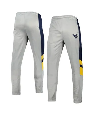 Men's Colosseum Heathered Gray and Navy West Virginia Mountaineers Bushwood Pants