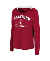 Women's Colosseum Cardinal Stanford Catalina Hoodie Long Sleeve T-shirt