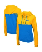 Women's Colosseum Gold, Blue Ucla Bruins Aidan Lightweight Half-Zip Hoodie