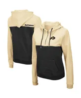 Women's Colosseum Gold and Black Colorado Buffaloes Aidan Half-Zip Hoodie