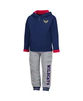 Toddler Boys Colosseum Navy and Heathered Gray Arizona Wildcats Poppies Pullover Hoodie Sweatpants Set