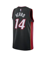 Men's and Women's Nike Tyler Herro Black Miami Heat Swingman Jersey - Icon Edition