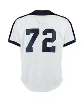 Men's Mitchell & Ness Carlton Fisk White Chicago Sox Cooperstown Mesh Batting Practice Jersey