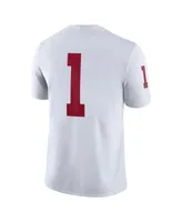 Men's Jordan White Oklahoma Sooners #1 Away Game Jersey