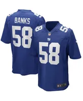 Men's Nike Carl Banks Royal New York Giants Game Retired Player Jersey