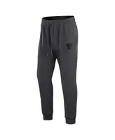 Men's Fanatics Heather Charcoal Pittsburgh Penguins Authentic Pro Road Jogger Sweatpants