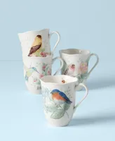 Lenox Butterfly Meadow Assorted Bird Flutter Mugs, Set of 4