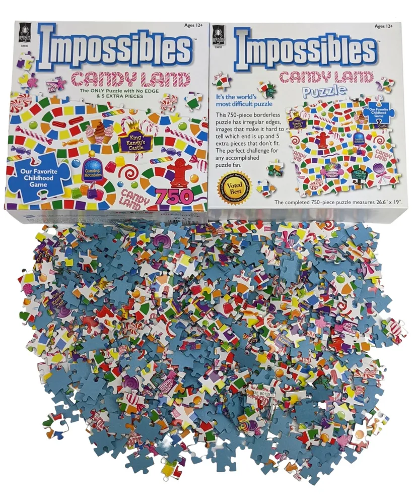 Bepuzzled Hasbro Candy Land Impossible Puzzle Set, 750 Pieces