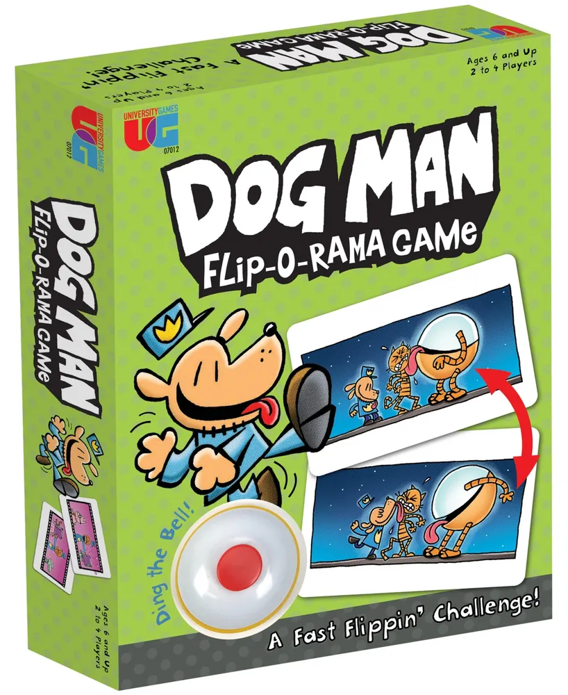 University Games Dog Man Flip-o-Rama Game Set, 64 Piece