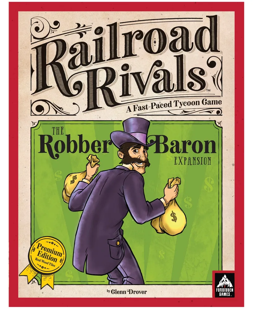 Forbidden Games Railroad Rivals the Robber Baron Expansion Premium Edition Set, 112 Piece