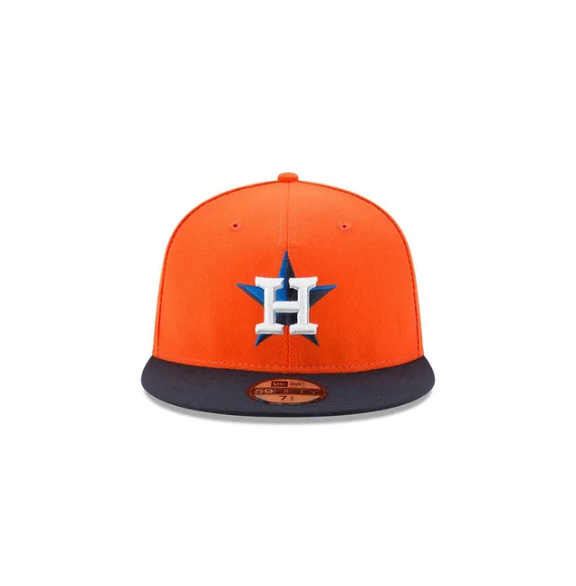 Men's New Era Navy/Orange Houston Astros 2022 World Series Champions Road Side Patch 59FIFTY Fitted Hat