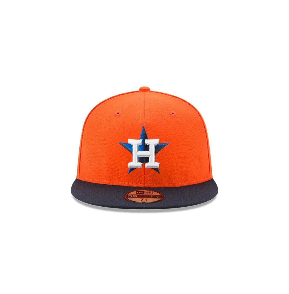 Men's New Era Orange, Navy Houston Astros 2022 World Series Champions Side Patch 59FIFTY Fitted Hat