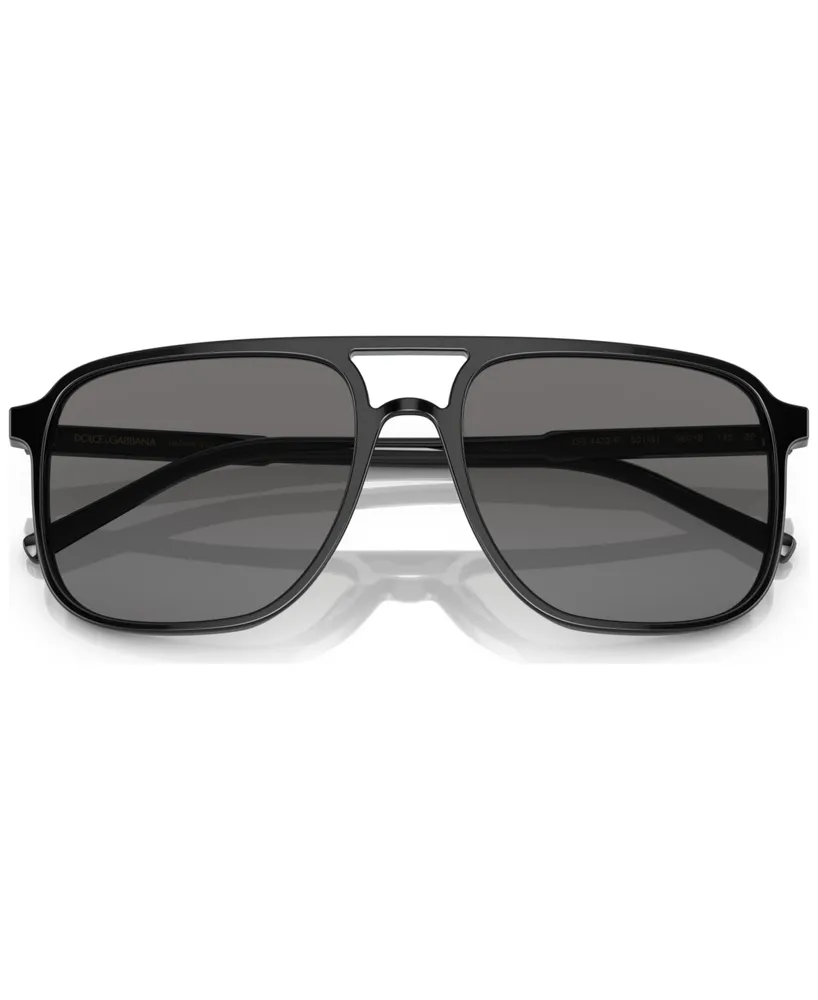 Dolce&Gabbana Men's Polarized Low Bridge Fit Sunglasses, DG4423F58-p
